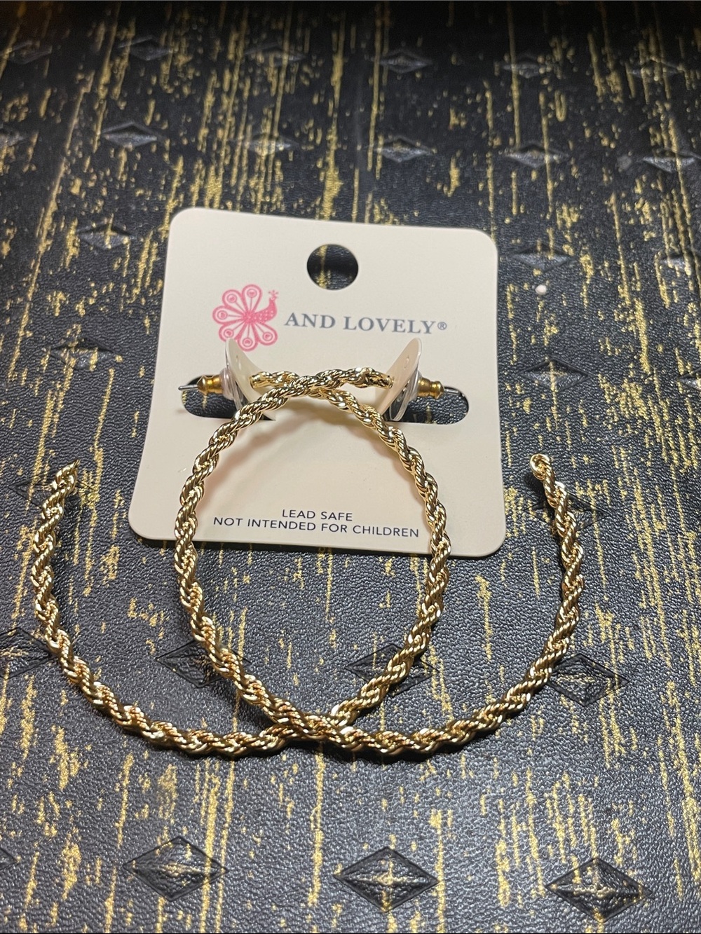 Gold Twisted Hoop Earrings